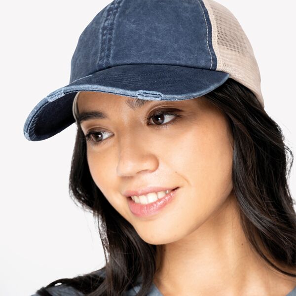 Native Spirit Washed Trucker Destroy Cap Thumbnail