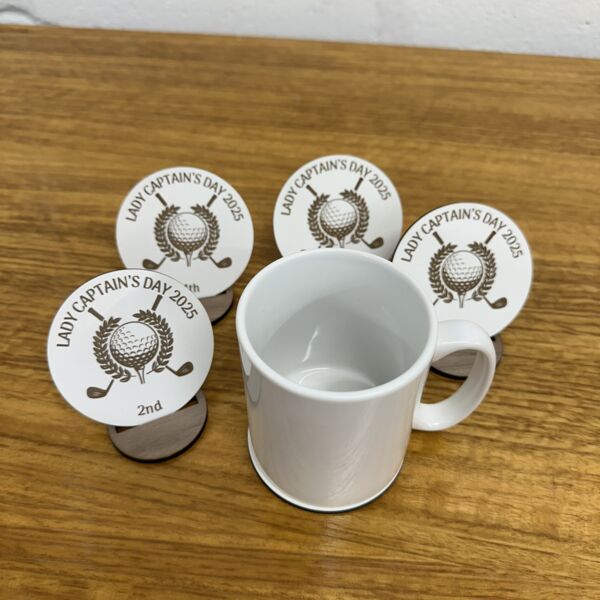 Laser Engraved Coaster 8cm Thumbnail